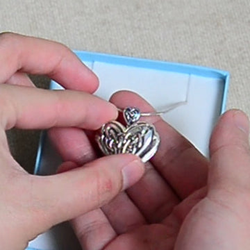 Eternal Heart Celtic Knot Sterling Silver Locket Pendant TPD3717